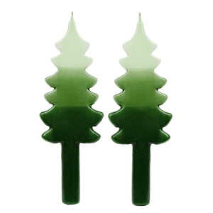 Green Christmas Tree Shaped Candles
