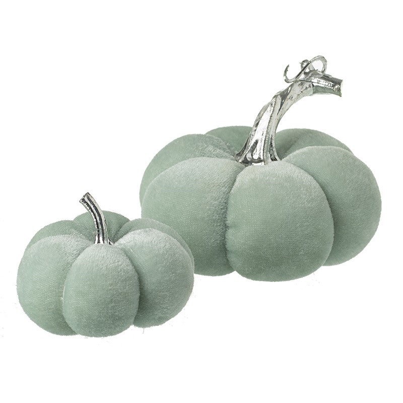 Set of 2 Mint Green Pumpkins