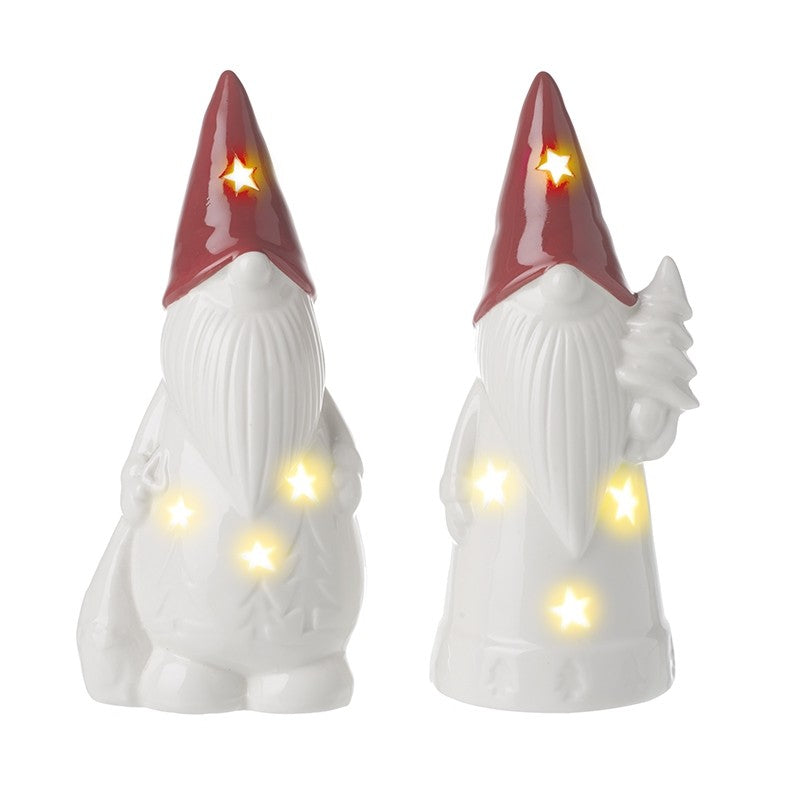 Light Up Porcelain Santa