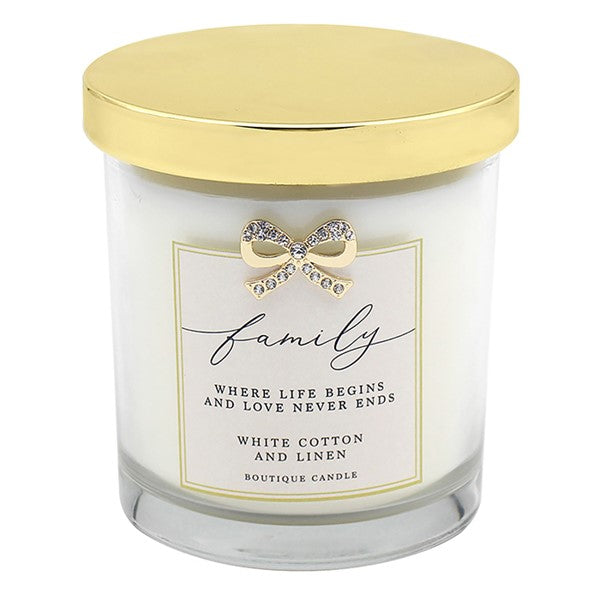 Heart Designs Family Candle