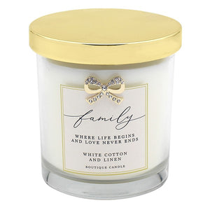 Heart Designs Family Candle