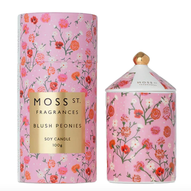 Blush Peonies Ceramic Candle - 100g