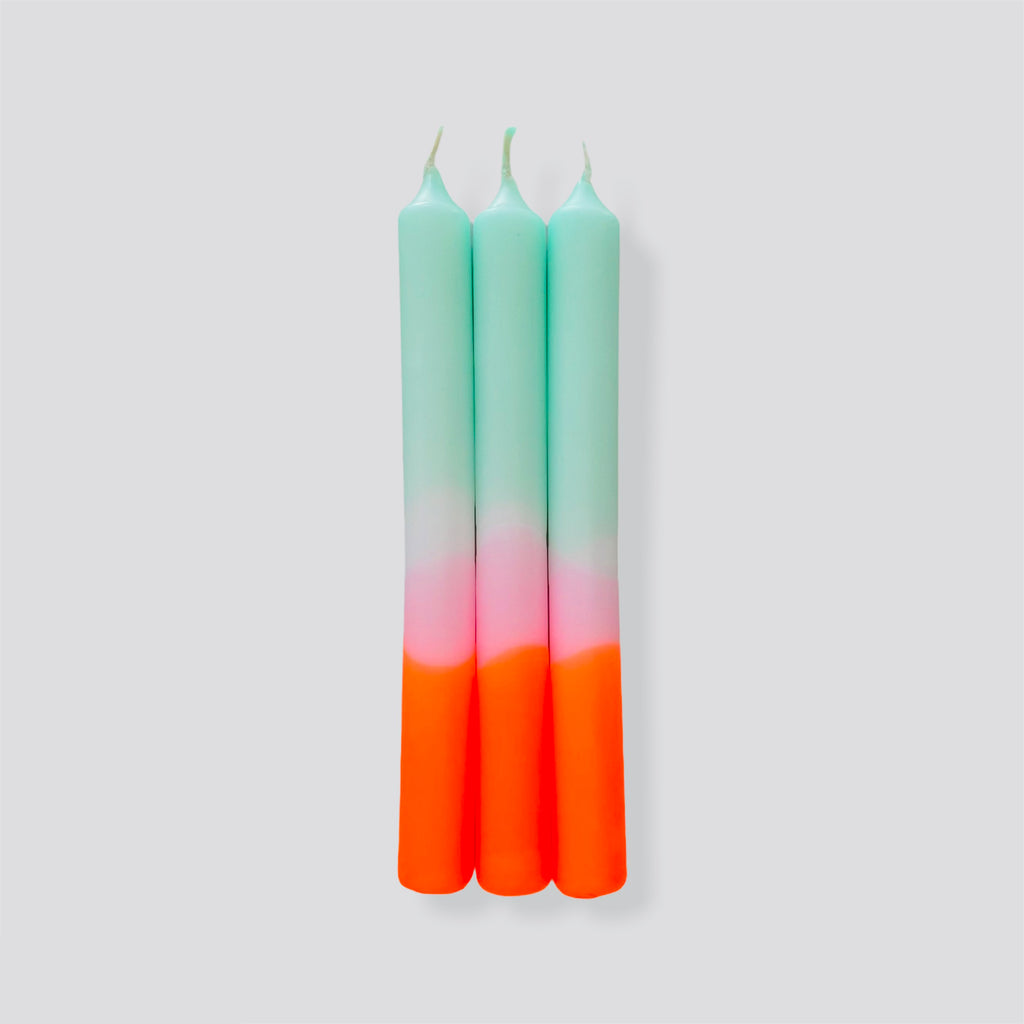 Dip Dye Neon Candles - Spring Sorbet