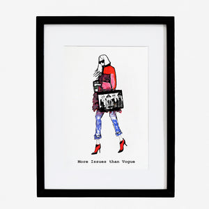'More Issues Than Vogue' Framed A4 Print